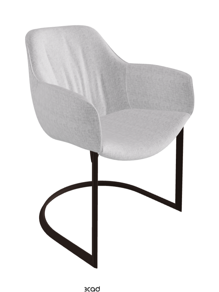 Scarlett Cantilever Dining Armchair_Bronze Embossed_Fabric_B811