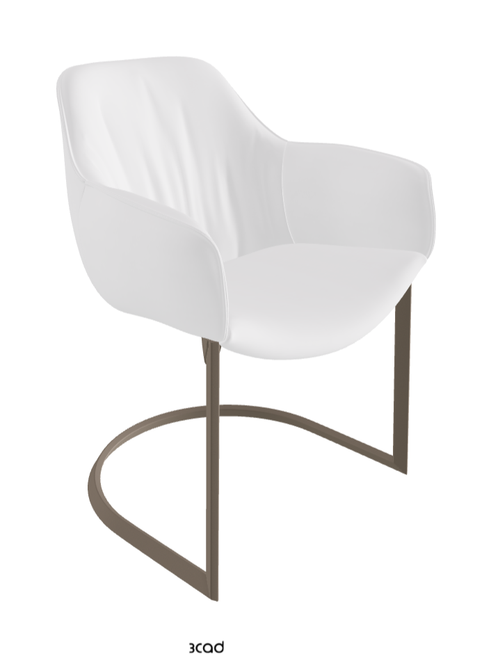 Scarlett Cantilever Dining Armchair_Titanium Embossed_Fabric_B920