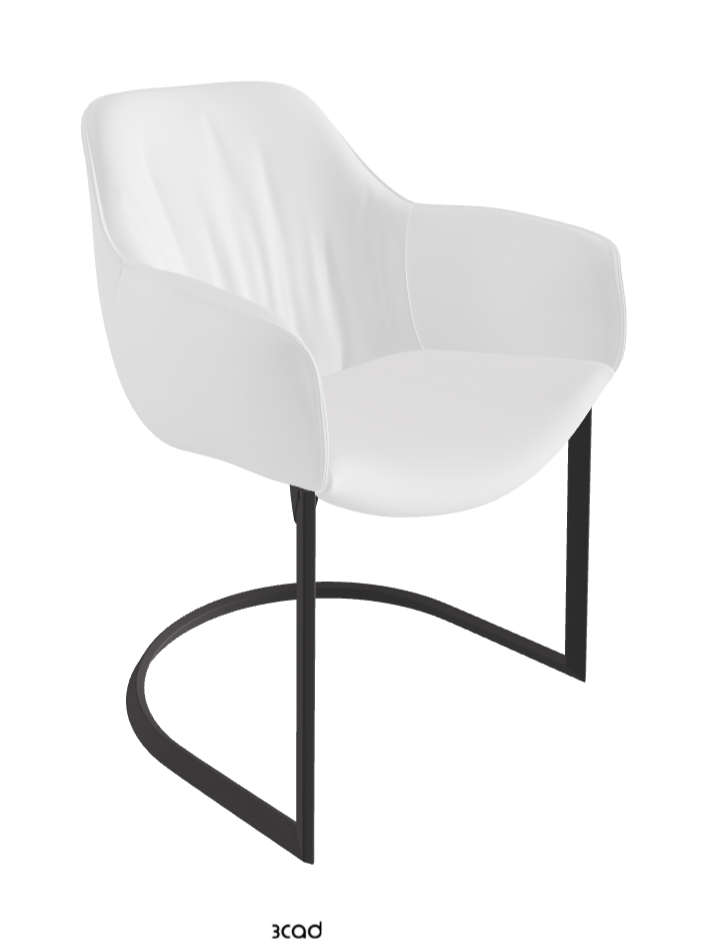 Scarlett Cantilever Dining Armchair_Graphite Embossed_Fabric_B920
