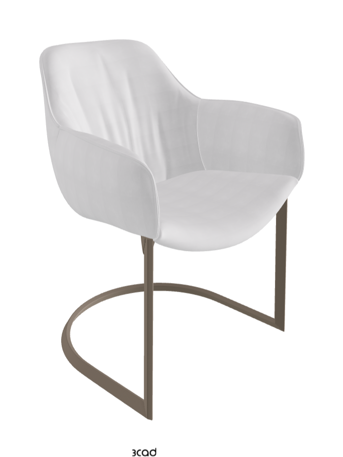 Scarlett Cantilever Dining Armchair_Titanium Embossed_Fabric_B921