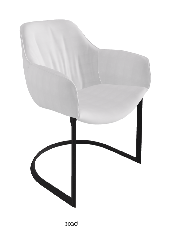 Scarlett Cantilever Dining Armchair_Black Embossed_Fabric_B921