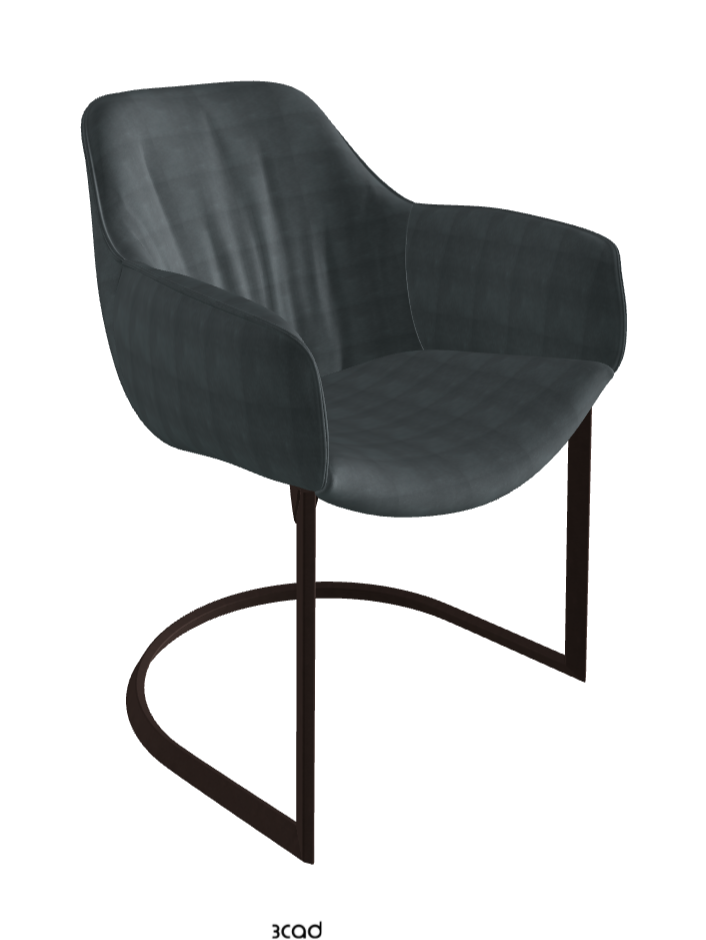 Scarlett Cantilever Dining Armchair_Bronze Embossed_Fabric_B927