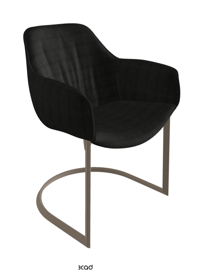Scarlett Cantilever Dining Armchair_Titanium Embossed_Fabric_B932