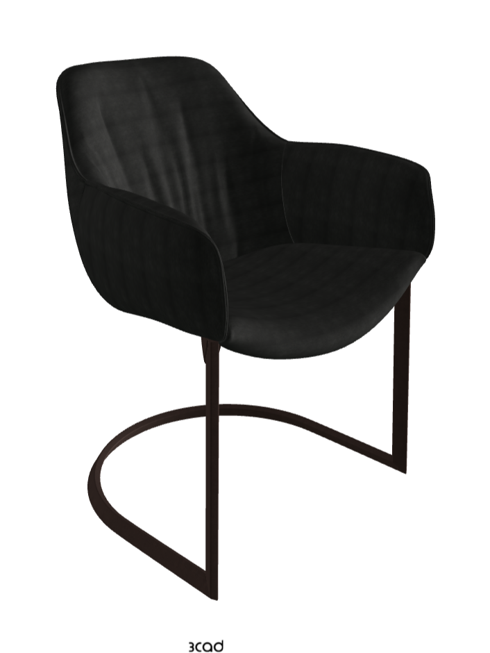 Scarlett Cantilever Dining Armchair_Bronze Embossed_Fabric_B932