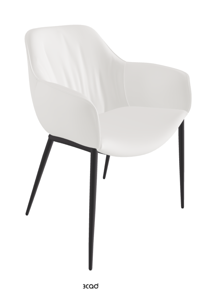 Scarlett ML Dining Armchair_Graphite Embossed_Soft Leather_Palladio