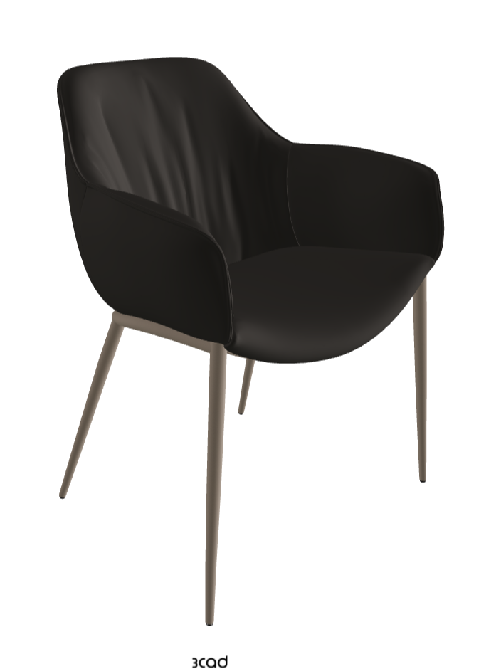 Scarlett ML Dining Armchair_Titanium Embossed_Soft Leather_Ardesia