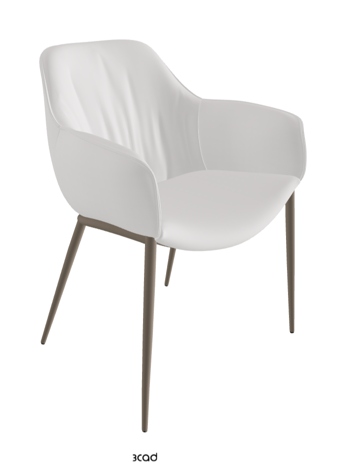 Scarlett ML Dining Armchair_Titanium Embossed_Soft Leather_Canova