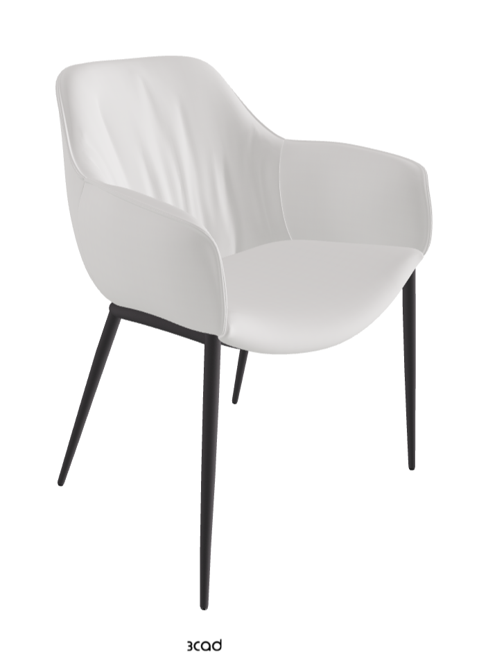 Scarlett ML Dining Armchair_Graphite Embossed_Soft Leather_Canova