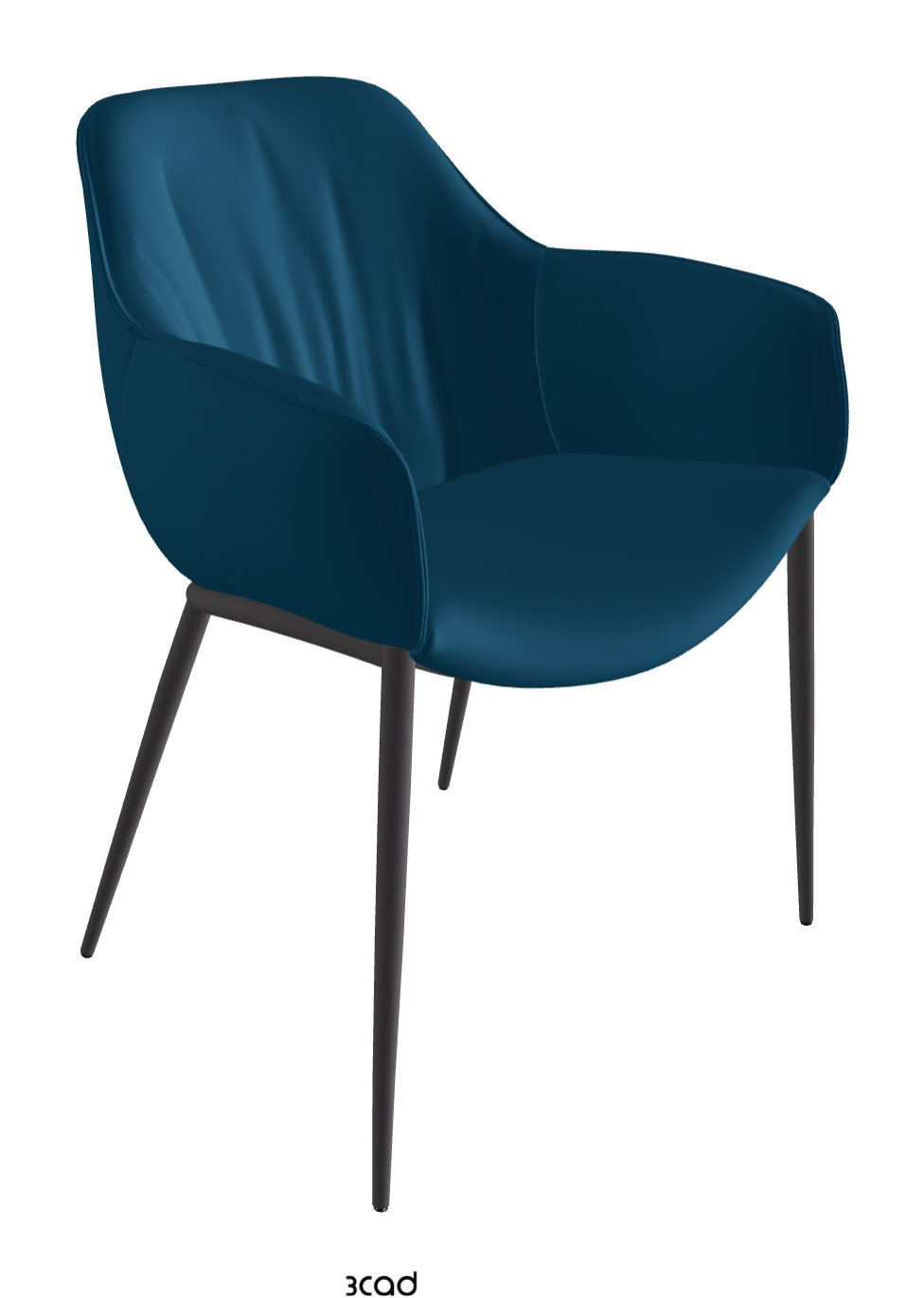Scarlett ML Dining Armchair_Graphite Embossed_Soft Leather_Capri