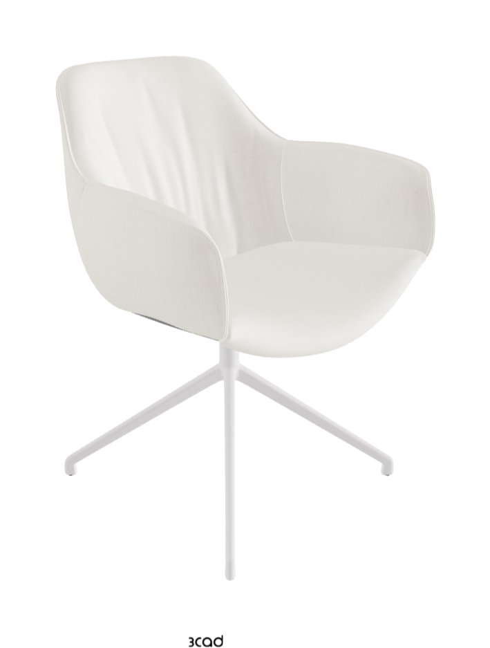 Cattelan Italia Scarlett Turn Swivel Dining Armchair – Fabric