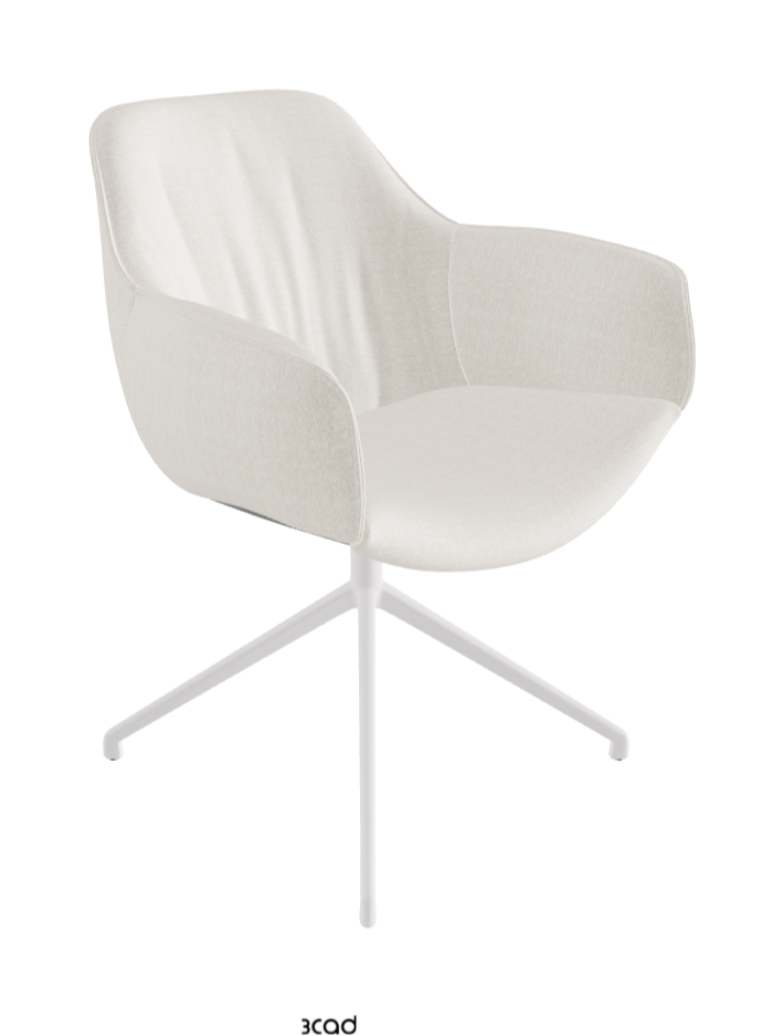 Cattelan Italia Scarlett Turn Swivel Dining Armchair – Fabric