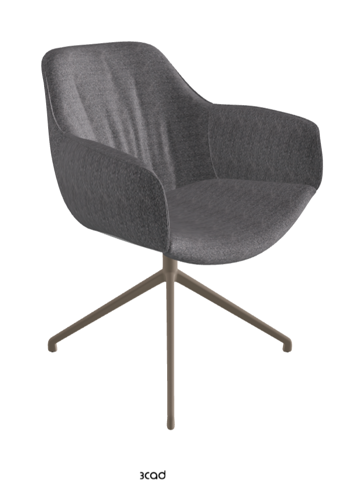 Cattelan Italia Scarlett Turn Swivel Dining Armchair – Fabric