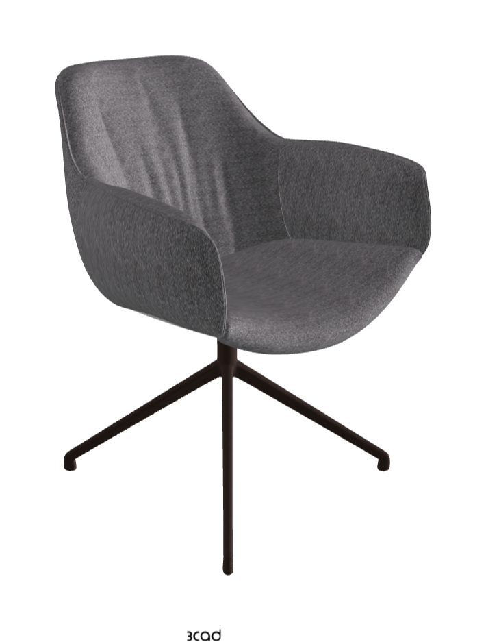 Cattelan Italia Scarlett Turn Swivel Dining Armchair – Fabric