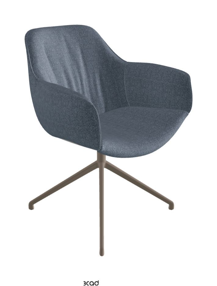 Cattelan Italia Scarlett Turn Swivel Dining Armchair – Fabric