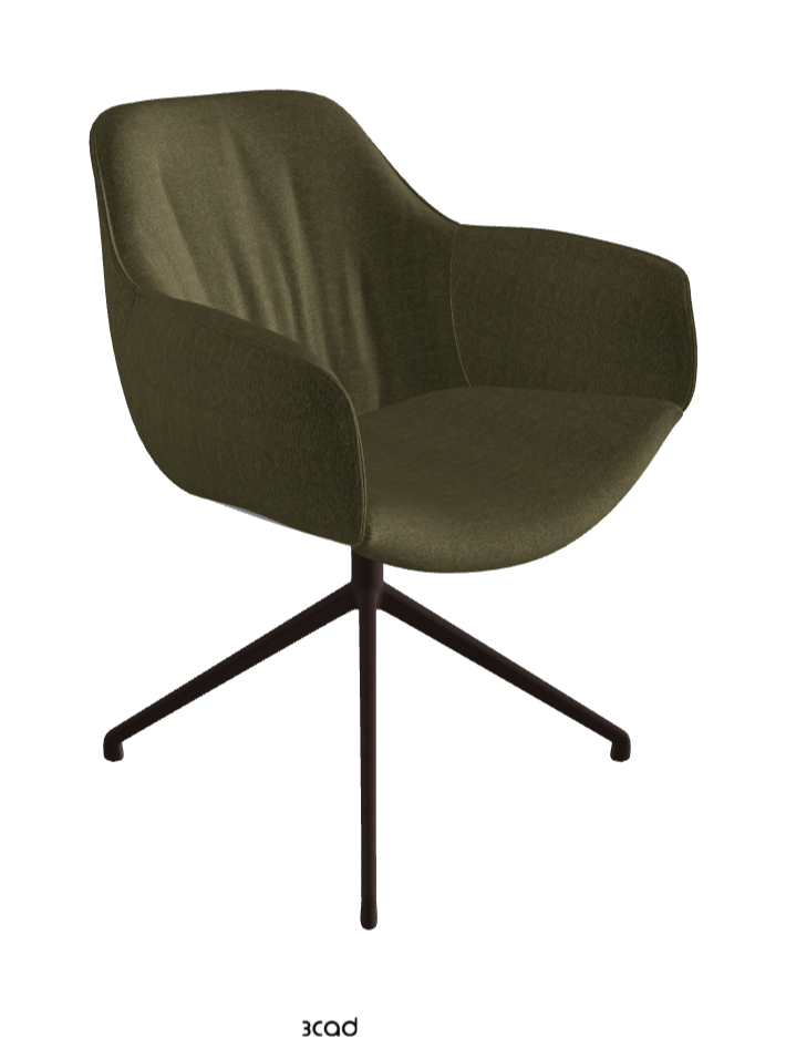 Cattelan Italia Scarlett Turn Swivel Dining Armchair – Fabric