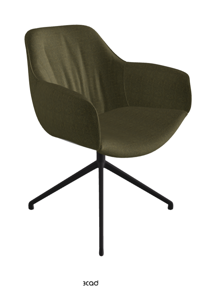 Cattelan Italia Scarlett Turn Swivel Dining Armchair – Fabric