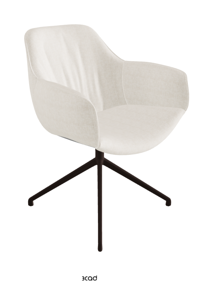 Cattelan Italia Scarlett Turn Swivel Dining Armchair – Fabric