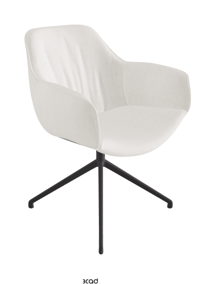 Cattelan Italia Scarlett Turn Swivel Dining Armchair – Fabric