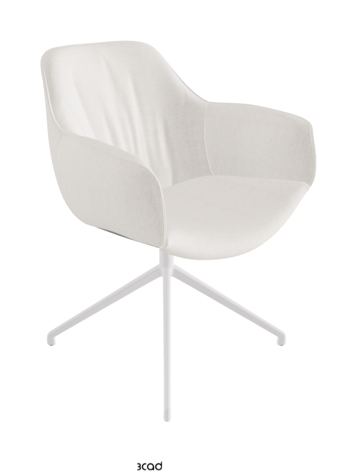 Cattelan Italia Scarlett Turn Swivel Dining Armchair – Fabric