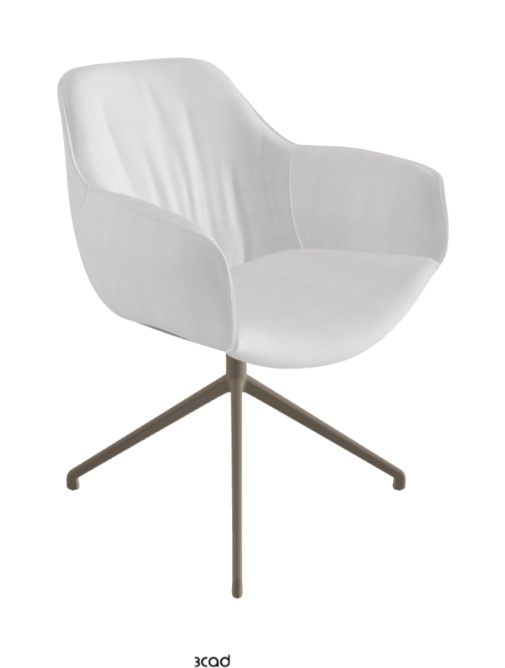 Cattelan Italia Scarlett Turn Swivel Dining Armchair – Fabric