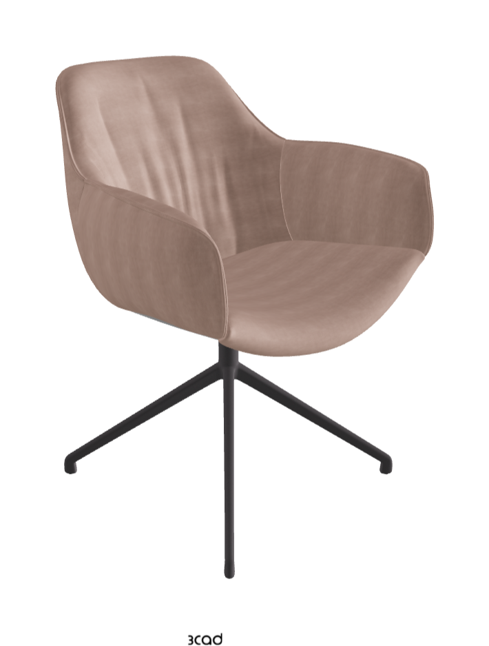 Cattelan Italia Scarlett Turn Swivel Dining Armchair – Fabric