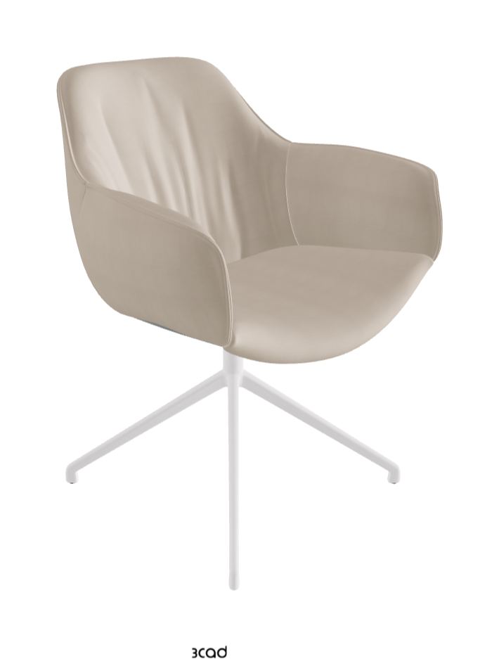 Cattelan Italia Scarlett Turn Swivel Dining Armchair – Fabric