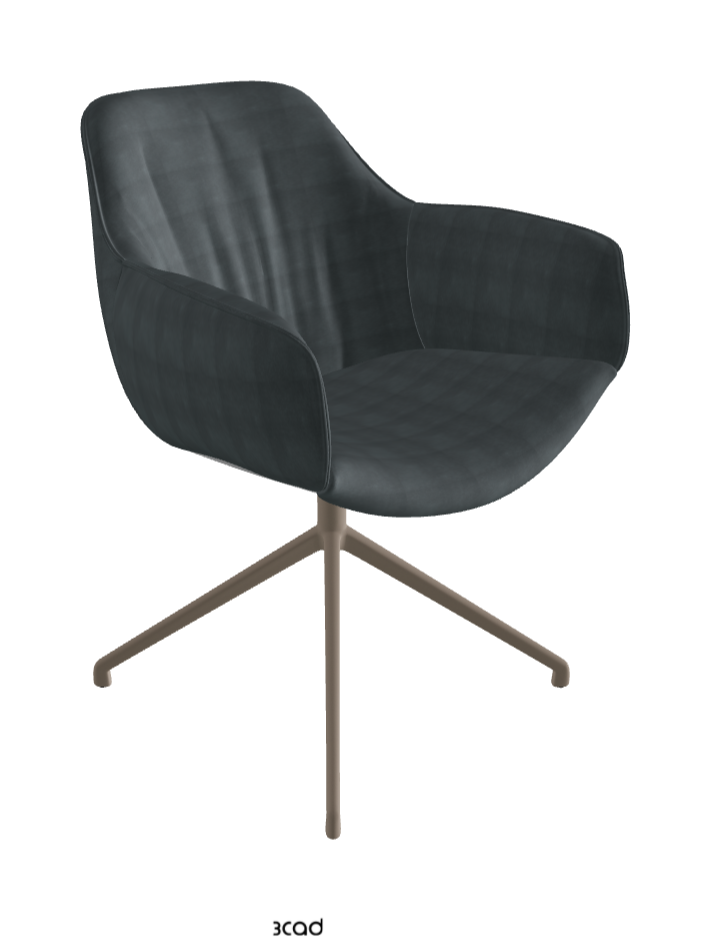 Cattelan Italia Scarlett Turn Swivel Dining Armchair – Fabric