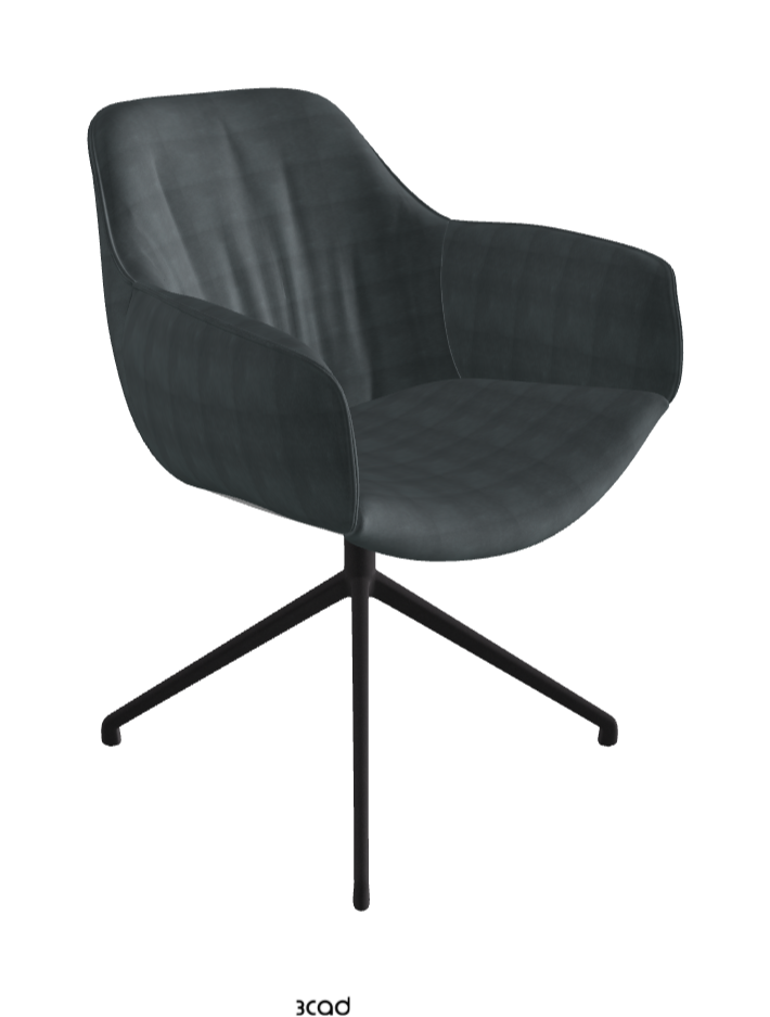 Cattelan Italia Scarlett Turn Swivel Dining Armchair – Fabric
