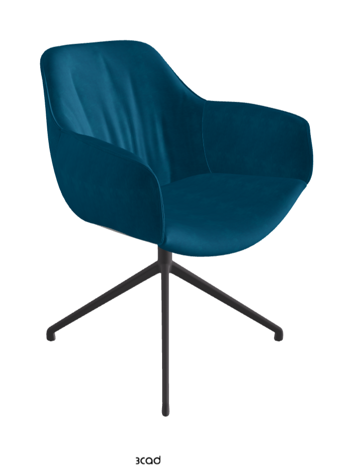 Cattelan Italia Scarlett Turn Swivel Dining Armchair – Fabric