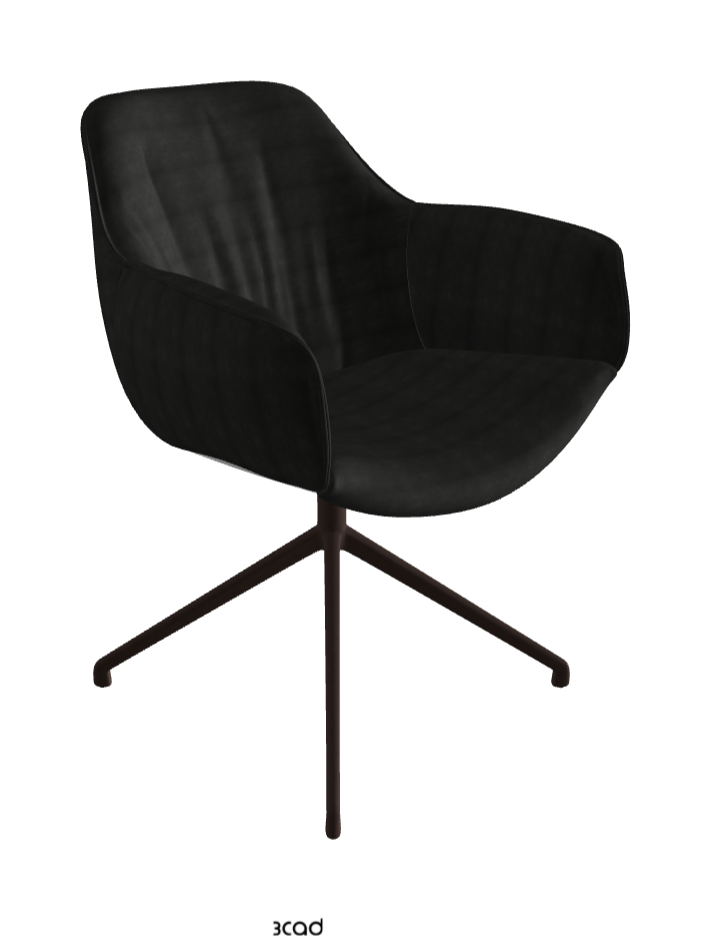 Cattelan Italia Scarlett Turn Swivel Dining Armchair – Fabric