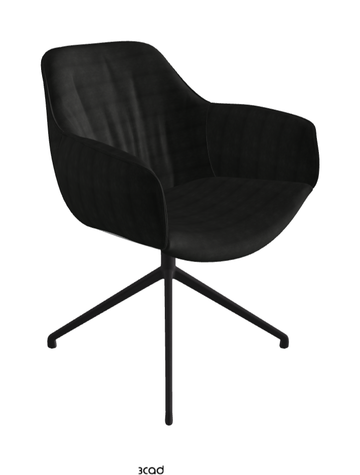 Cattelan Italia Scarlett Turn Swivel Dining Armchair – Fabric