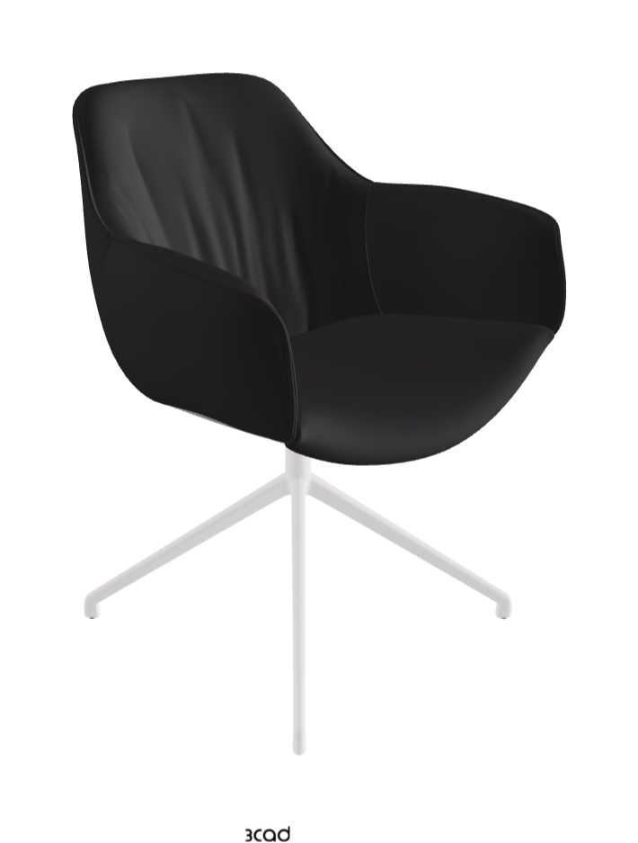 Scarlett Turn Swivel Dining Armchair_Pearl Embossed_Glove Soft Leather_Hornet