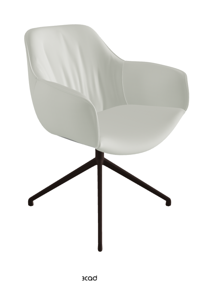 Scarlett Turn Swivel Dining Armchair_Bronze Embossed_Soft Leather_Artico