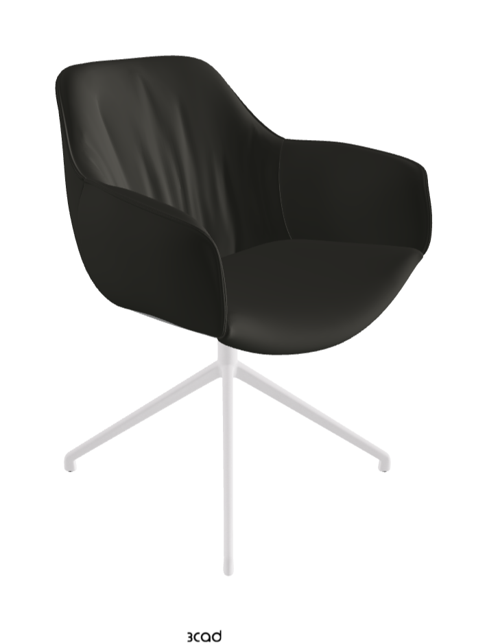 Scarlett Turn Swivel Dining Armchair_Pearl Embossed_Synthetic Leather_London