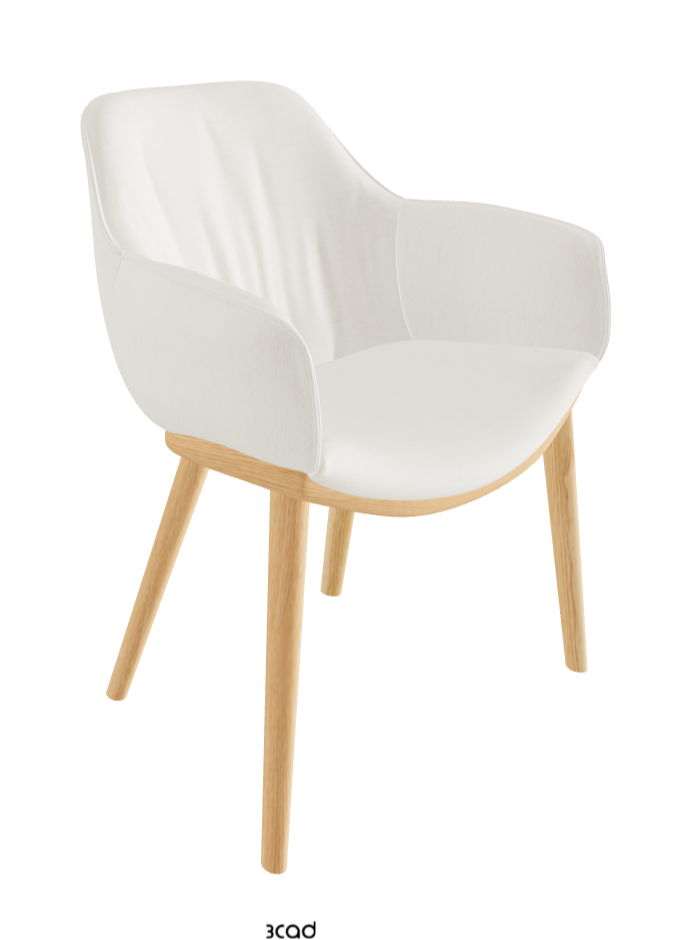 Scarlett Wood Dining Armchair_Natural Ashwood_Fabric_B240