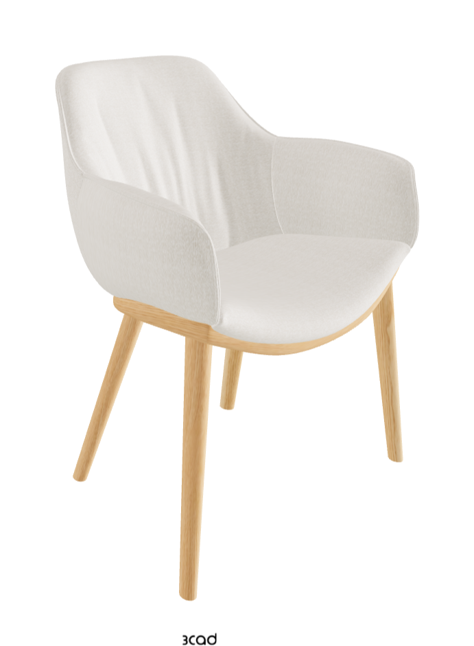 Scarlett Wood Dining Armchair_Natural Ashwood_Fabric_B241