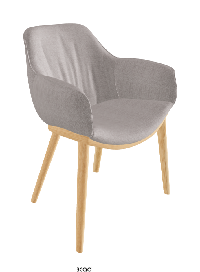Scarlett Wood Dining Armchair_Natural Ashwood_Fabric_B243