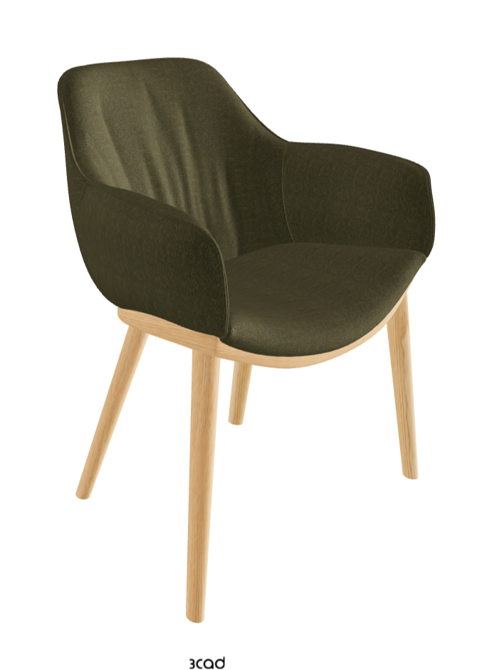 Scarlett Wood Dining Armchair_Natural Ashwood_Fabric_B249