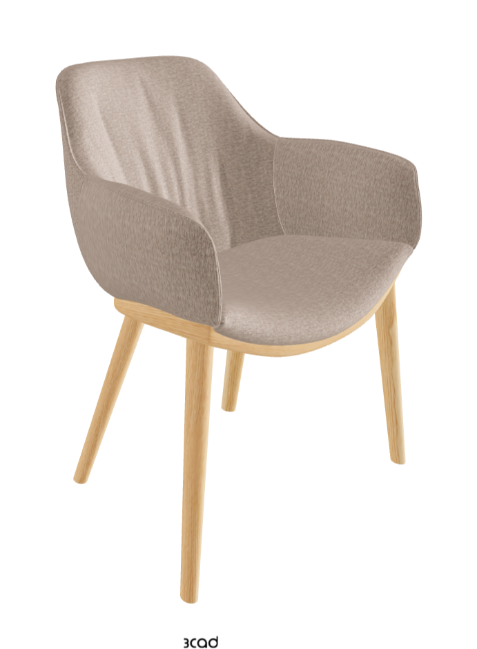Scarlett Wood Dining Armchair_Natural Ashwood_Fabric_B731