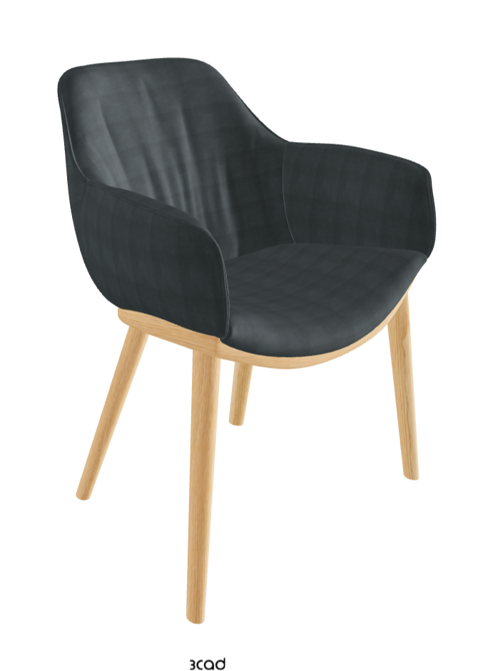 Scarlett Wood Dining Armchair_Natural Ashwood_Fabric_B927