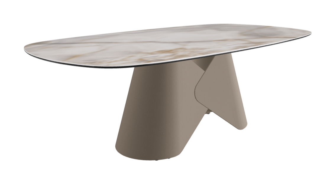Cattelan Italia Scott Keramik Biscuit, Polygon & Boomerang Shaped Dining Table