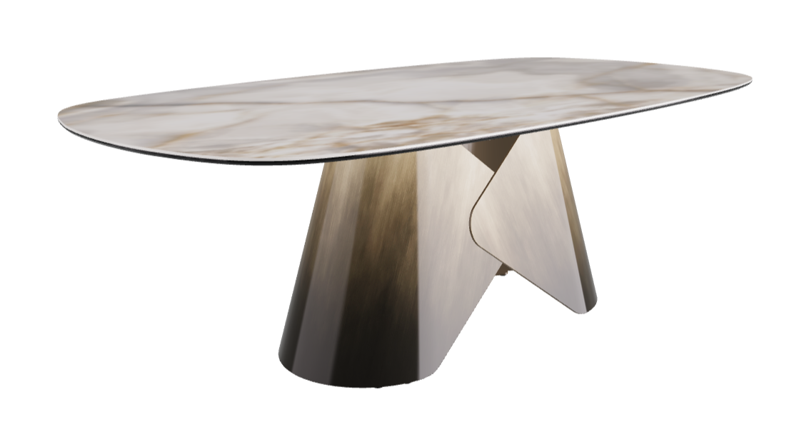 Cattelan Italia Scott Keramik Biscuit, Polygon & Boomerang Shaped Dining Table