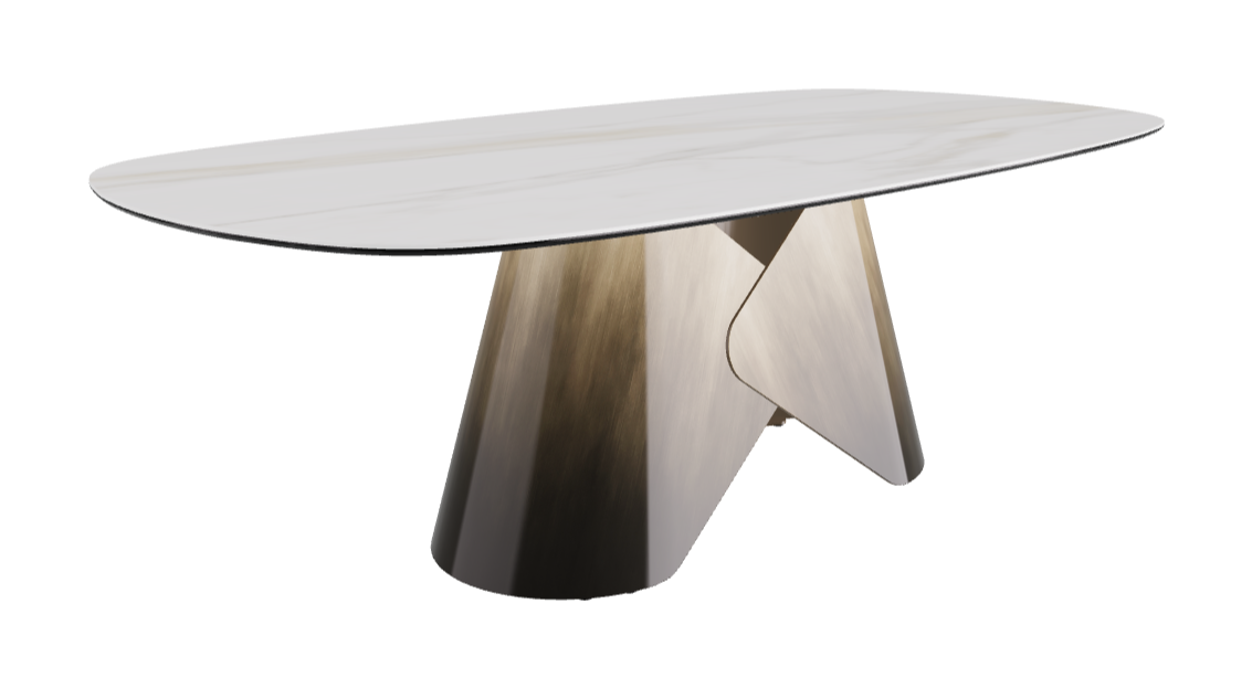 Cattelan Italia Scott Keramik Biscuit, Polygon & Boomerang Shaped Dining Table