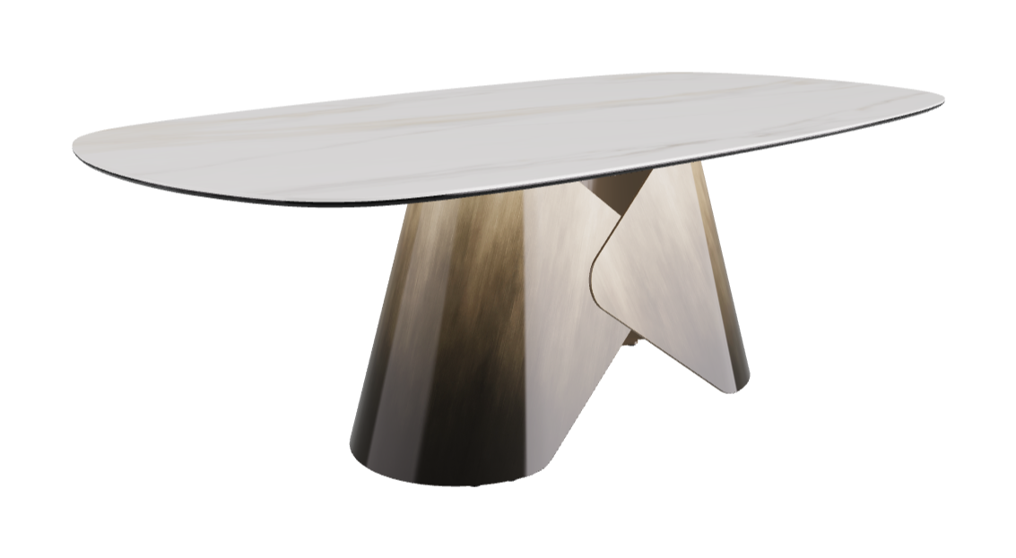 Cattelan Italia Scott Keramik Biscuit, Polygon & Boomerang Shaped Dining Table