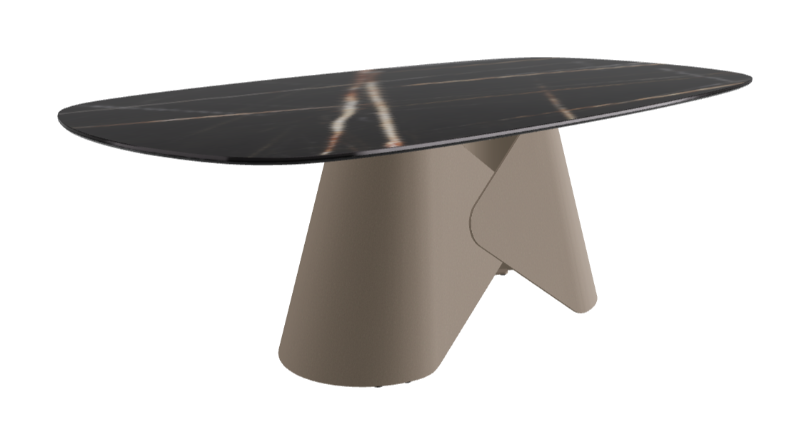 Cattelan Italia Scott Keramik Biscuit, Polygon & Boomerang Shaped Dining Table