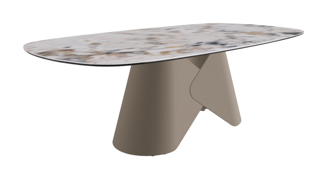 Cattelan Italia Scott Keramik Biscuit, Polygon & Boomerang Shaped Dining Table