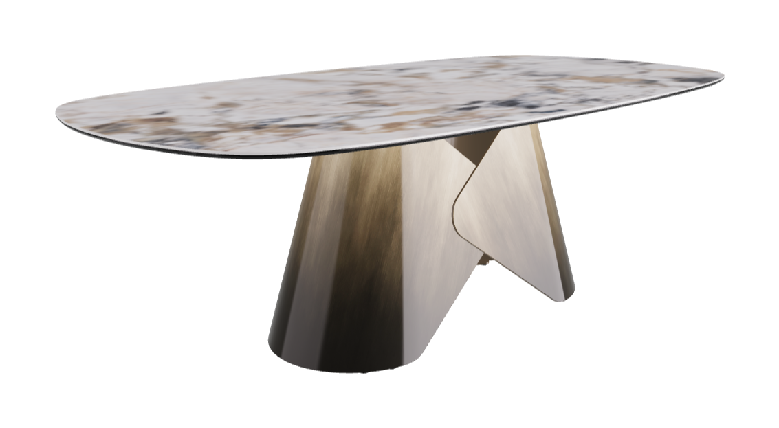 Cattelan Italia Scott Keramik Biscuit, Polygon & Boomerang Shaped Dining Table
