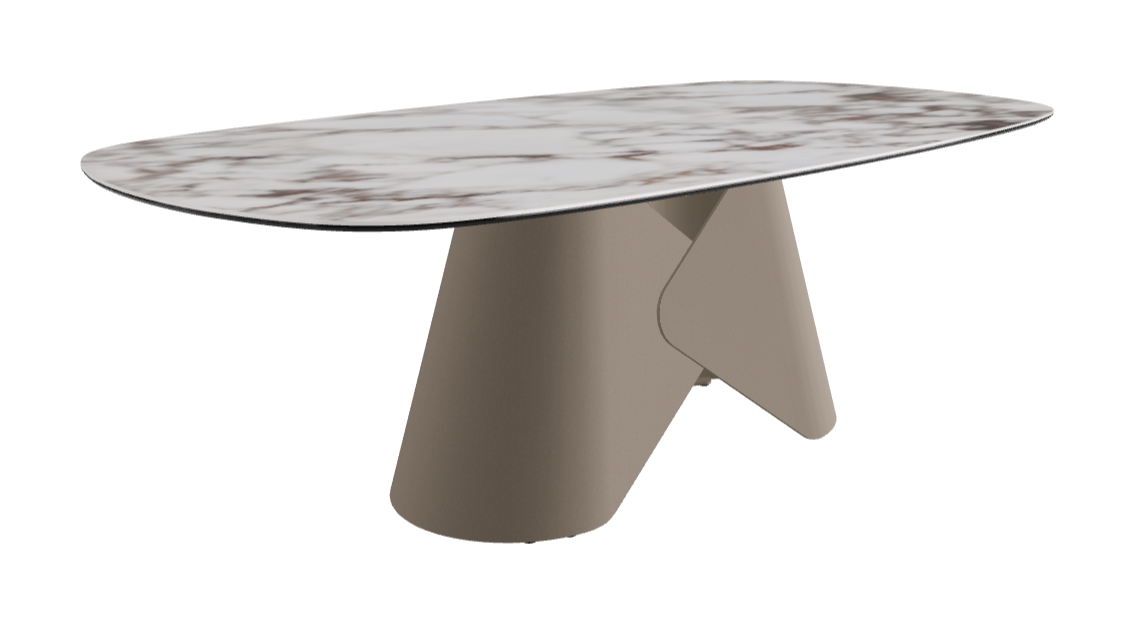Cattelan Italia Scott Keramik Biscuit, Polygon & Boomerang Shaped Dining Table