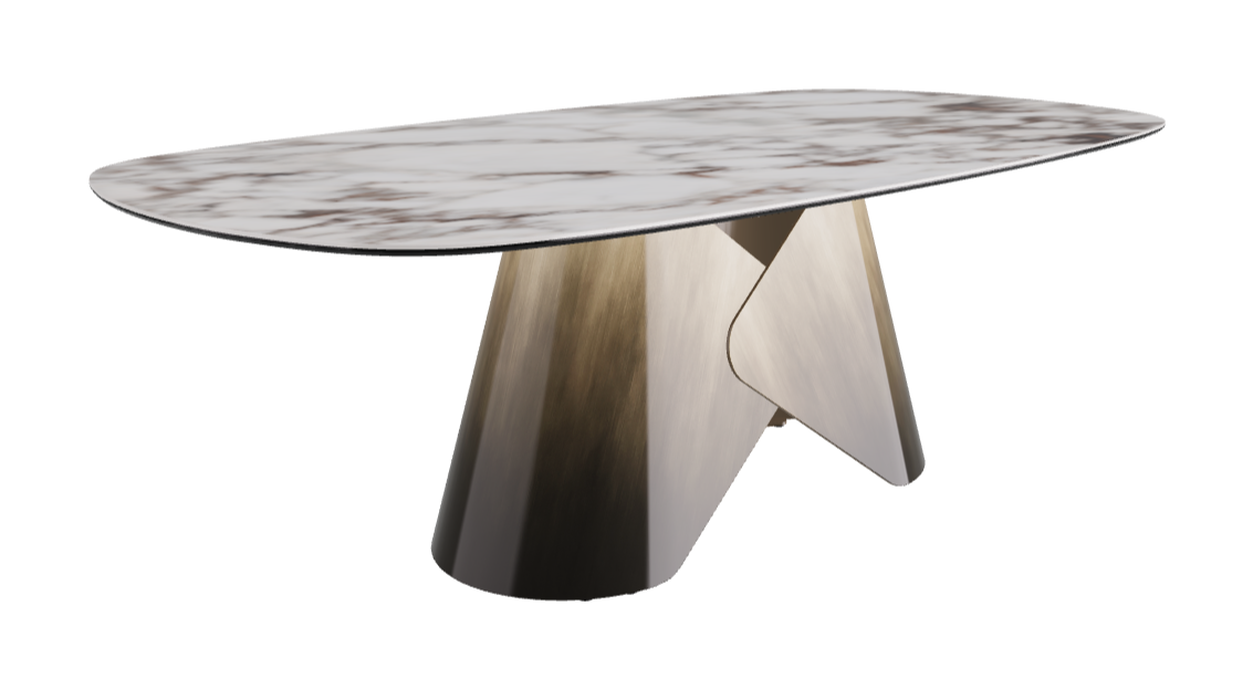 Cattelan Italia Scott Keramik Biscuit, Polygon & Boomerang Shaped Dining Table