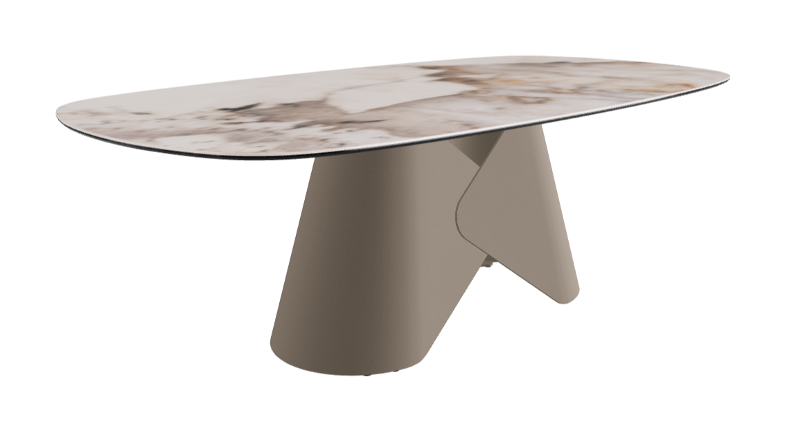 Cattelan Italia Scott Keramik Biscuit, Polygon & Boomerang Shaped Dining Table